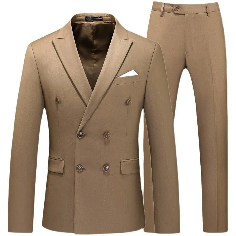 Casual Double Breasted Suit