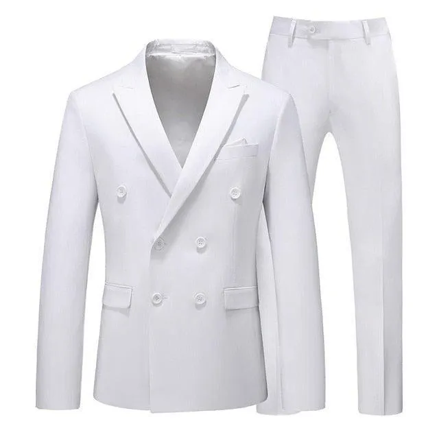 Casual Double Breasted Suit