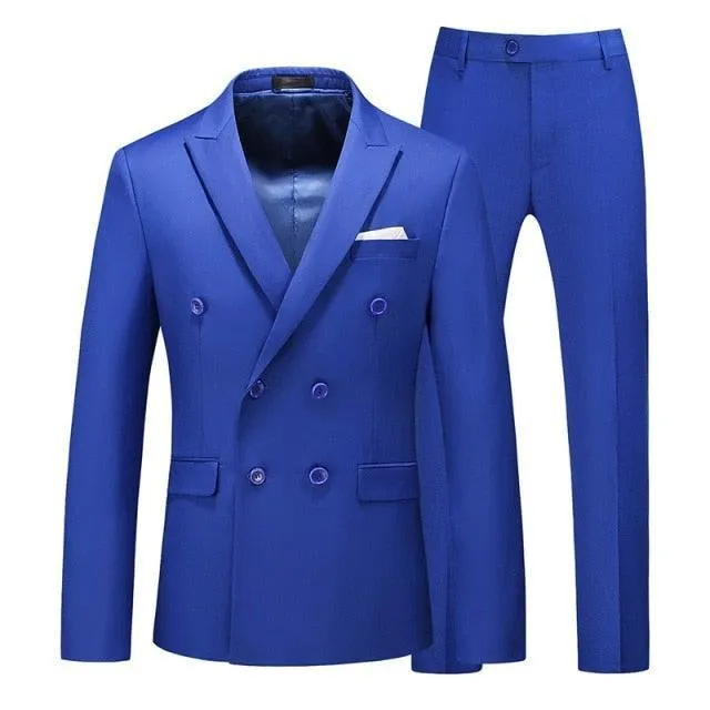 Casual Double Breasted Suit