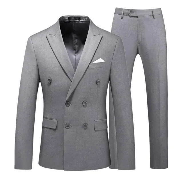 Casual Double Breasted Suit