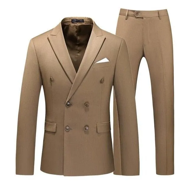 Casual Double Breasted Suit