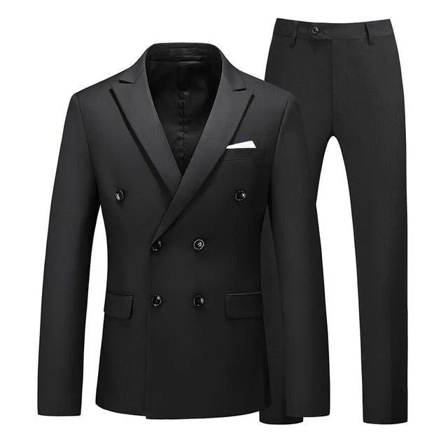 Casual Double Breasted Suit