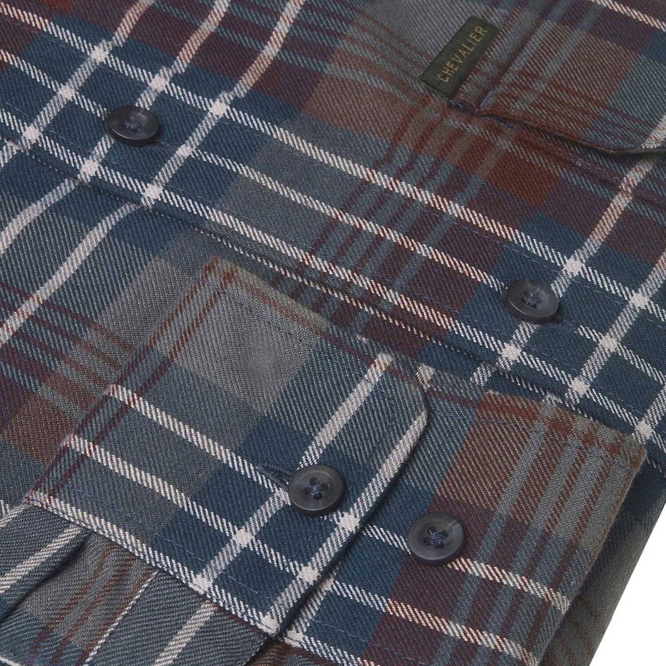 Chevalier Falcon Flannel Shirt Rust Checked
