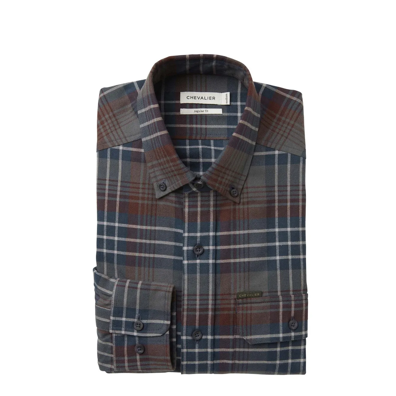 Chevalier Falcon Flannel Shirt Rust Checked