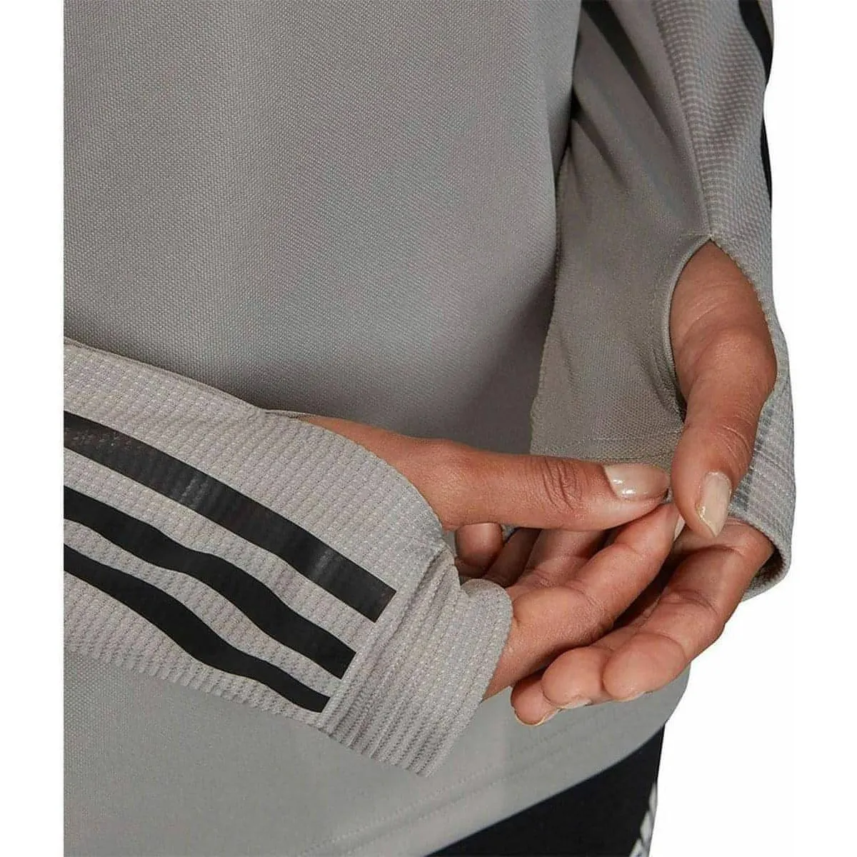 Clothing Adidas  Women adidas Condivo 20 Half Zip Long Sleeve Womens Training Top - Grey
