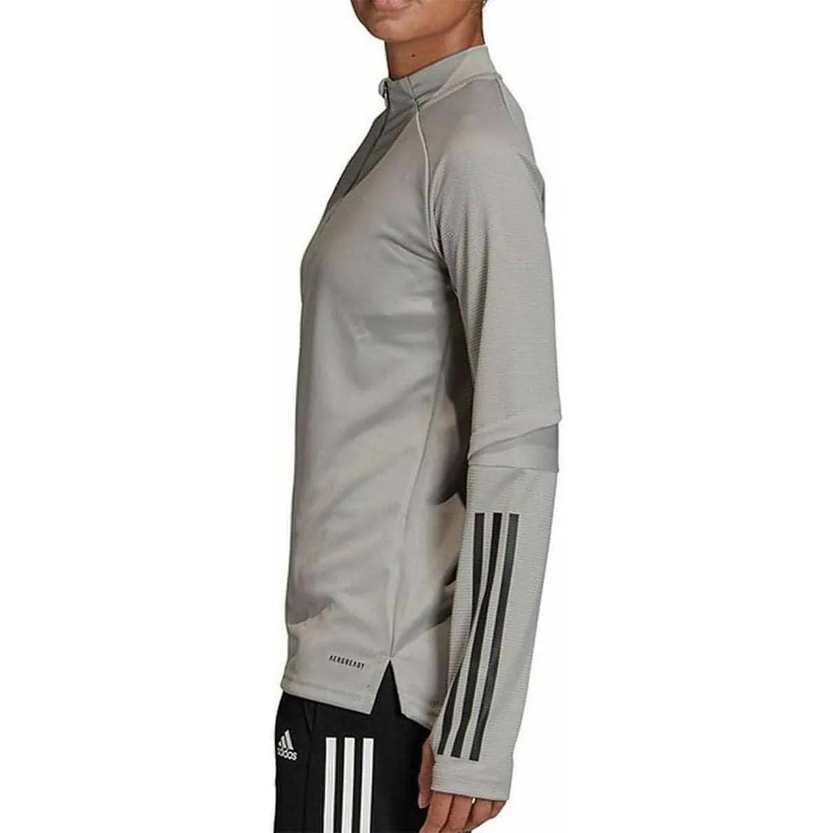 Clothing Adidas  Women adidas Condivo 20 Half Zip Long Sleeve Womens Training Top - Grey