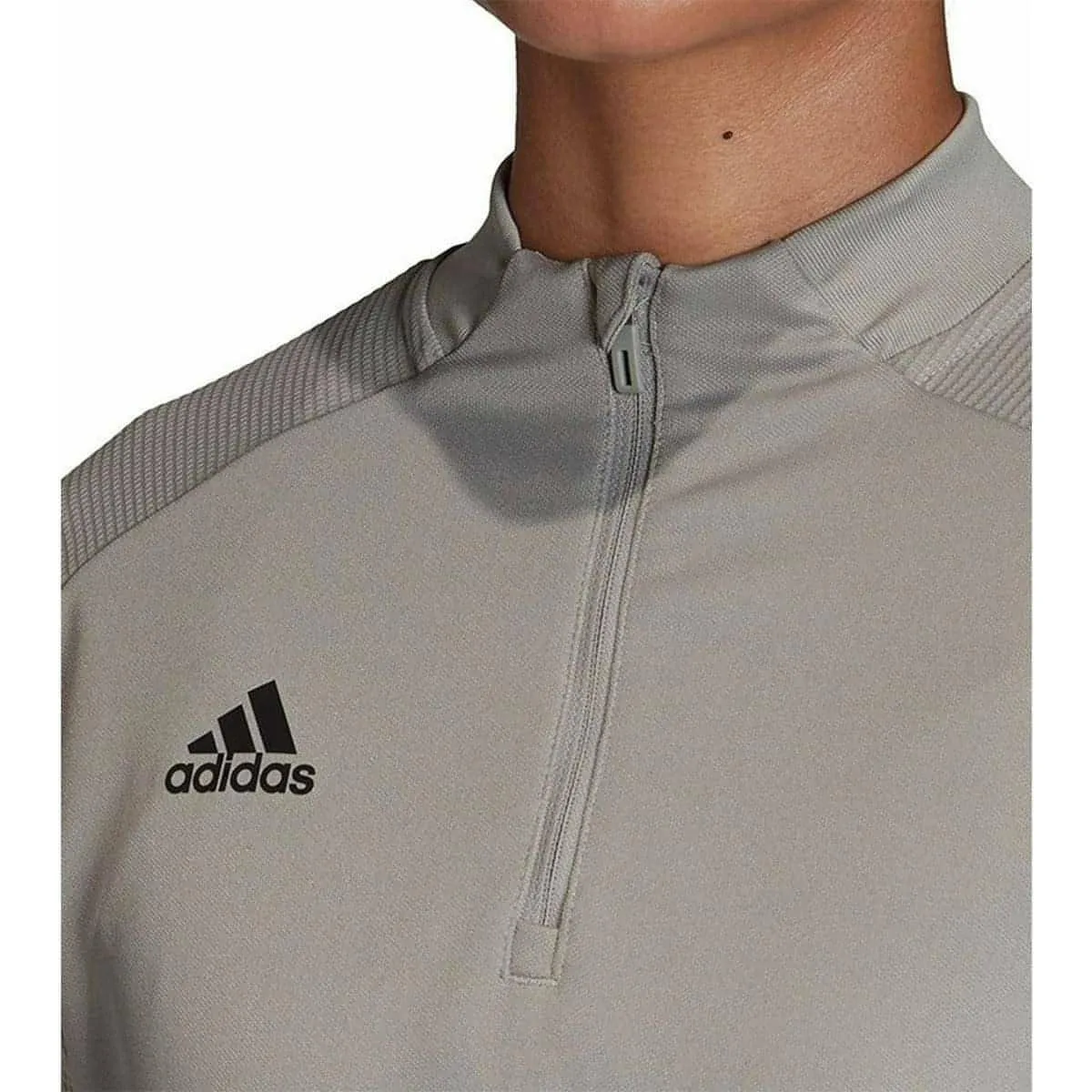 Clothing Adidas  Women adidas Condivo 20 Half Zip Long Sleeve Womens Training Top - Grey