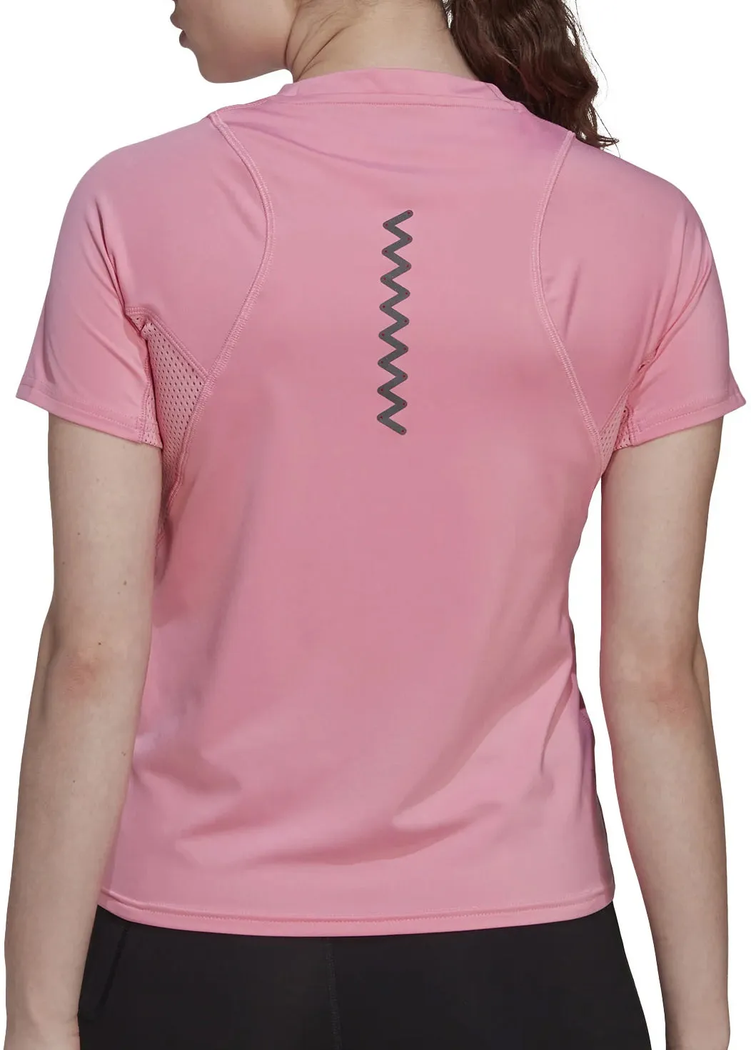 Clothing Adidas  Women adidas Run Fast PB Short Sleeve Womens Running Top - Pink