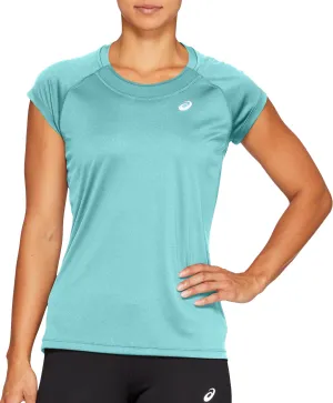Clothing Asics  women Asics Cap Short Sleeve Womens Running Top - Green