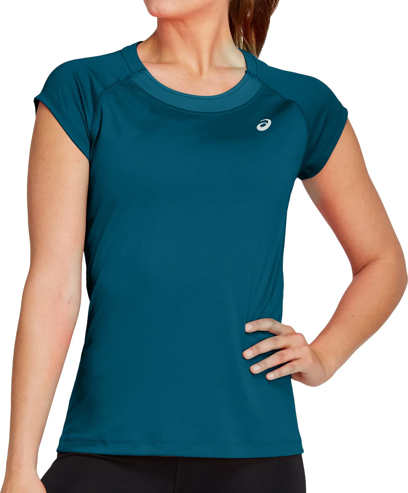 Clothing Asics  women Asics Cap Short Sleeve Womens Running Top - Green