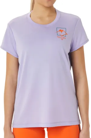 Clothing Asics  women Asics FujiTrail Logo Short Sleeve Womens Running Top - Purple