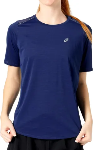 Clothing Asics  women Asics Road Short Sleeve Womens Running Top - Blue