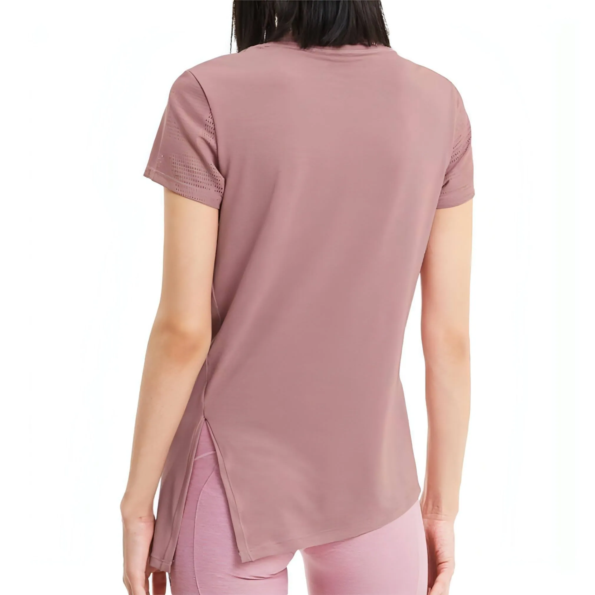 Clothing Puma  Women Puma Studio Lace Short Sleeve Womens Training Top - Pink