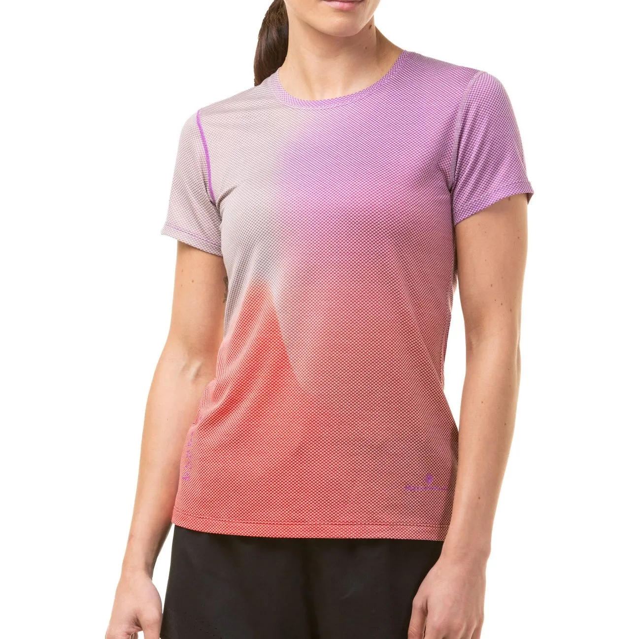 Clothing Ronhill  Women Ronhill Tech Golden Hour Short Sleeve Womens Running Top - Red