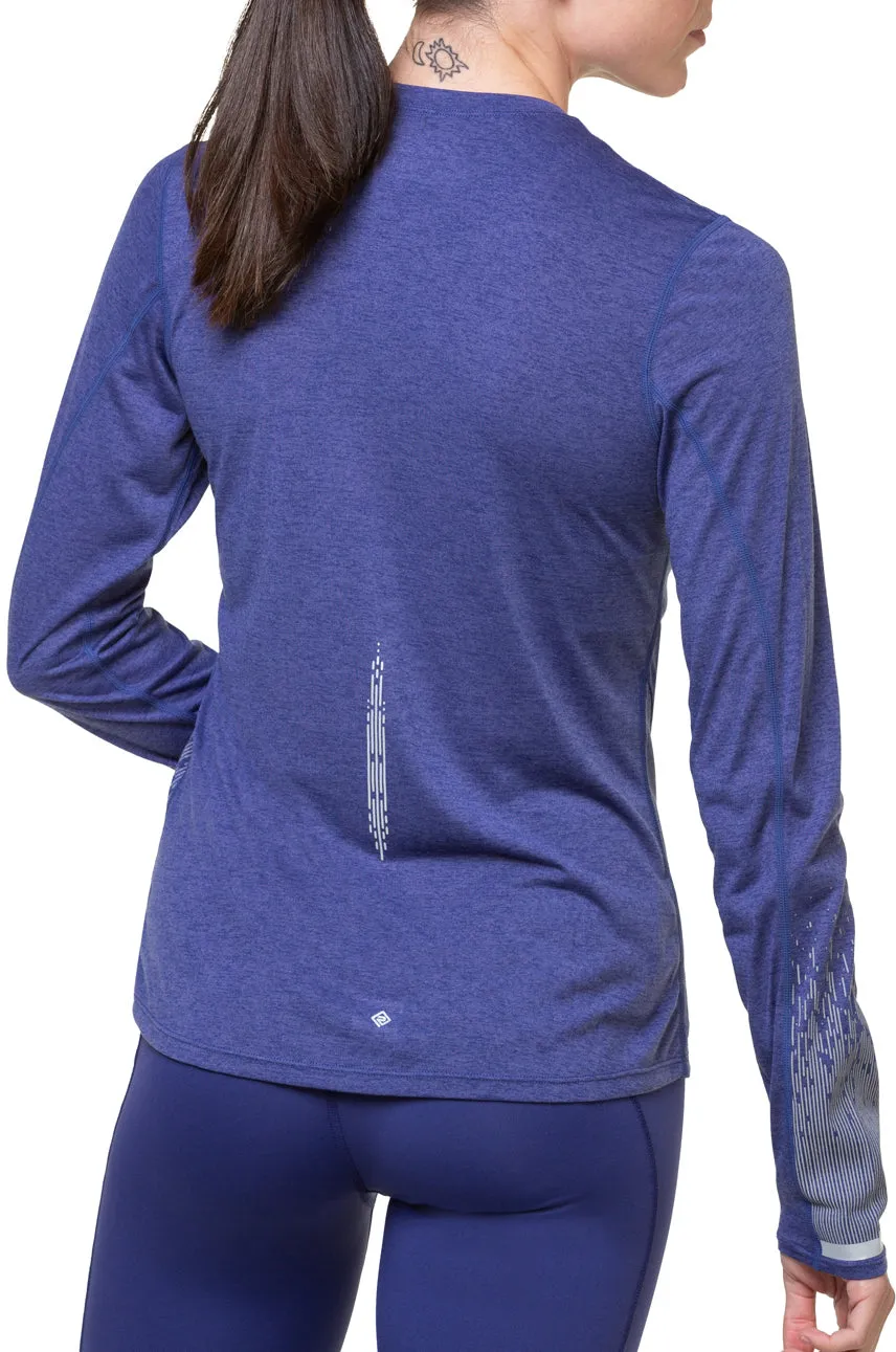 Clothing Ronhill  Women Ronhill Tech Reflect Long Sleeve Womens Running Top - Blue