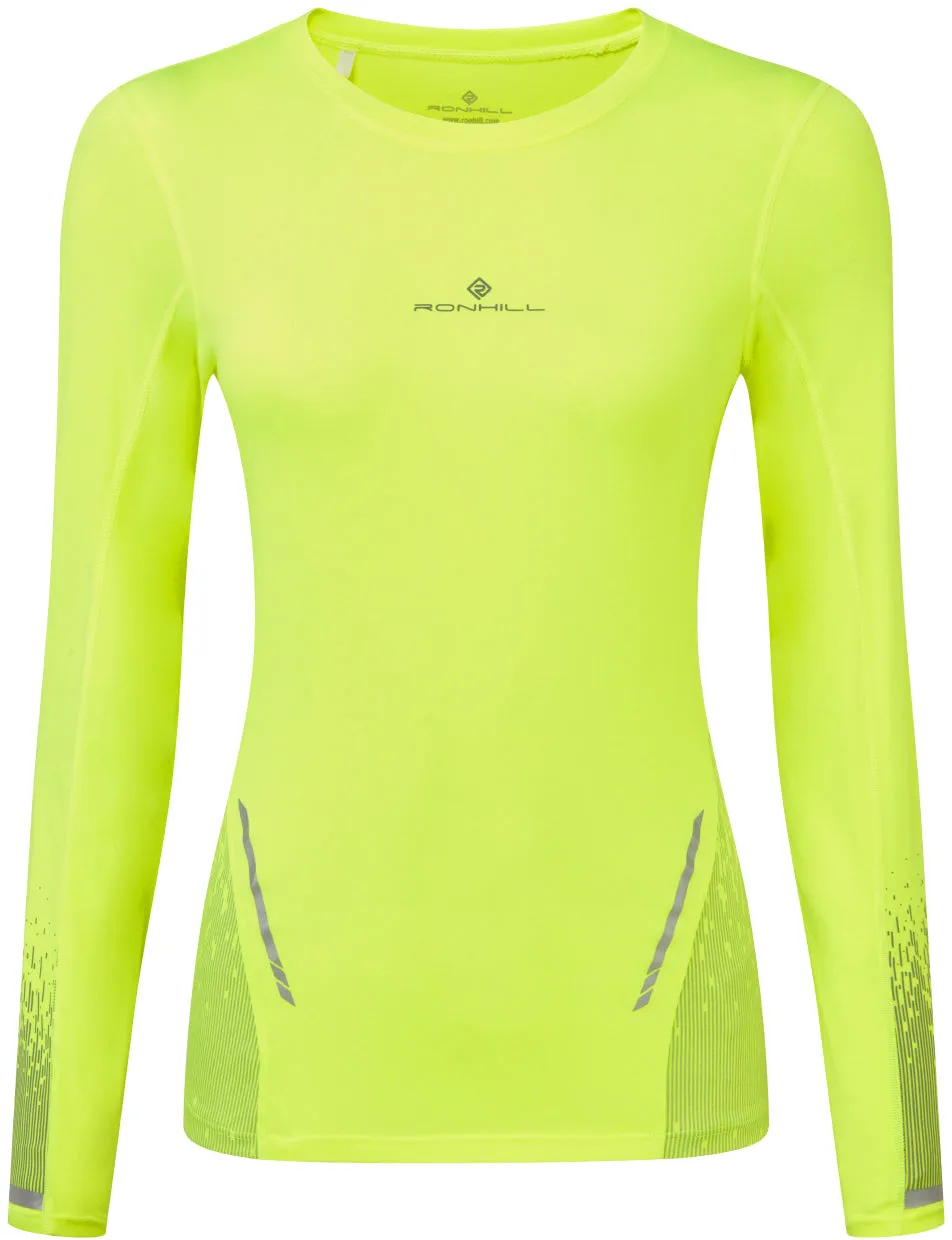 Clothing Ronhill  Women Ronhill Tech Reflect Long Sleeve Womens Running Top - Yellow