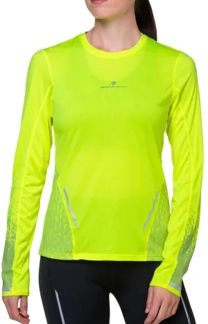 Clothing Ronhill  Women Ronhill Tech Reflect Long Sleeve Womens Running Top - Yellow