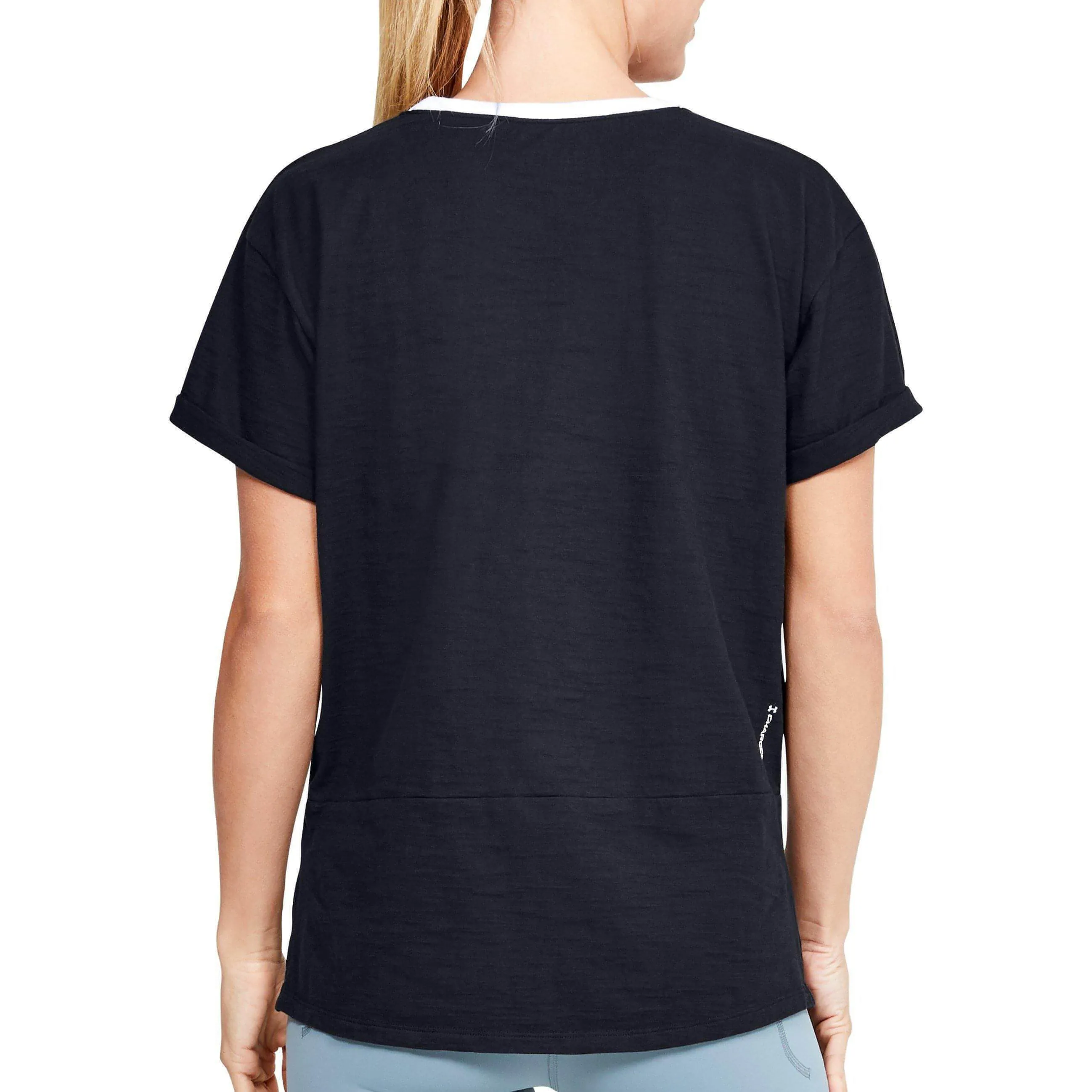 Clothing Under Armour  Women Under Armour Charged Cotton Short Sleeve Womens Training Top - Black