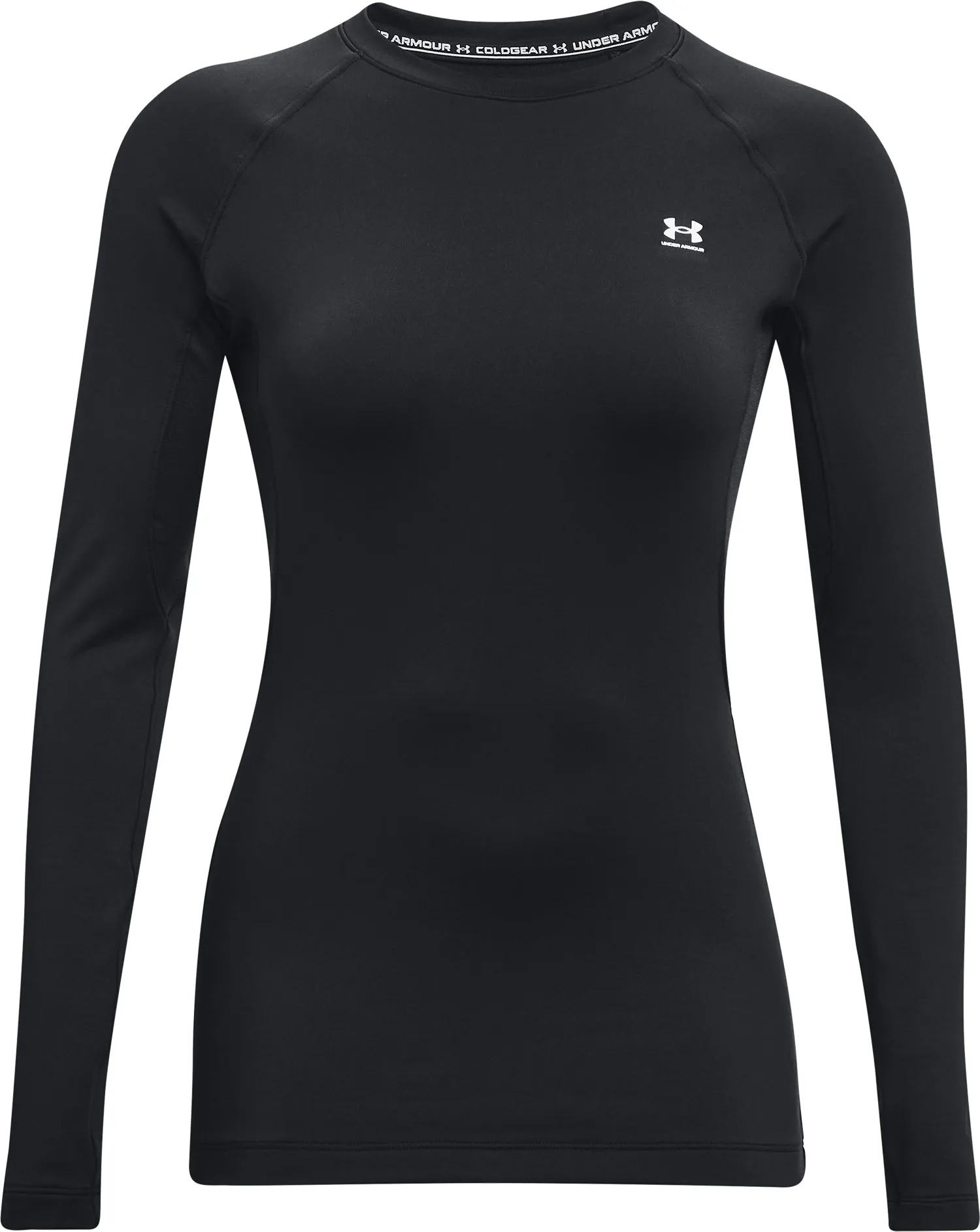 Clothing Under Armour  Women Under Armour ColdGear Authentics Long Sleeve Womens Running Top - Black