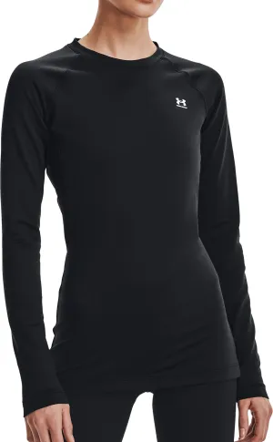 Clothing Under Armour  Women Under Armour ColdGear Authentics Long Sleeve Womens Running Top - Black