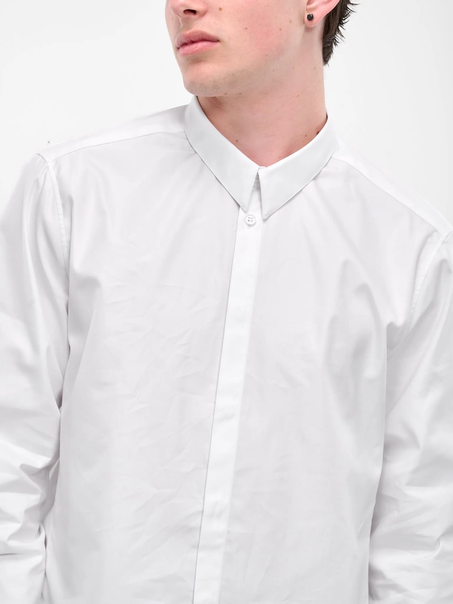 Concealed Placket Shirt (CH1010-WHITE)