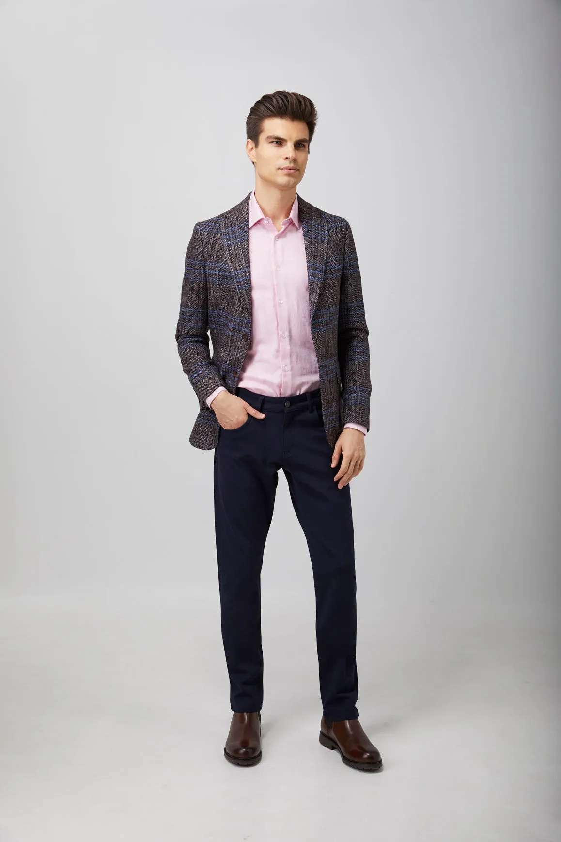 Contrast Wool Sportcoat
