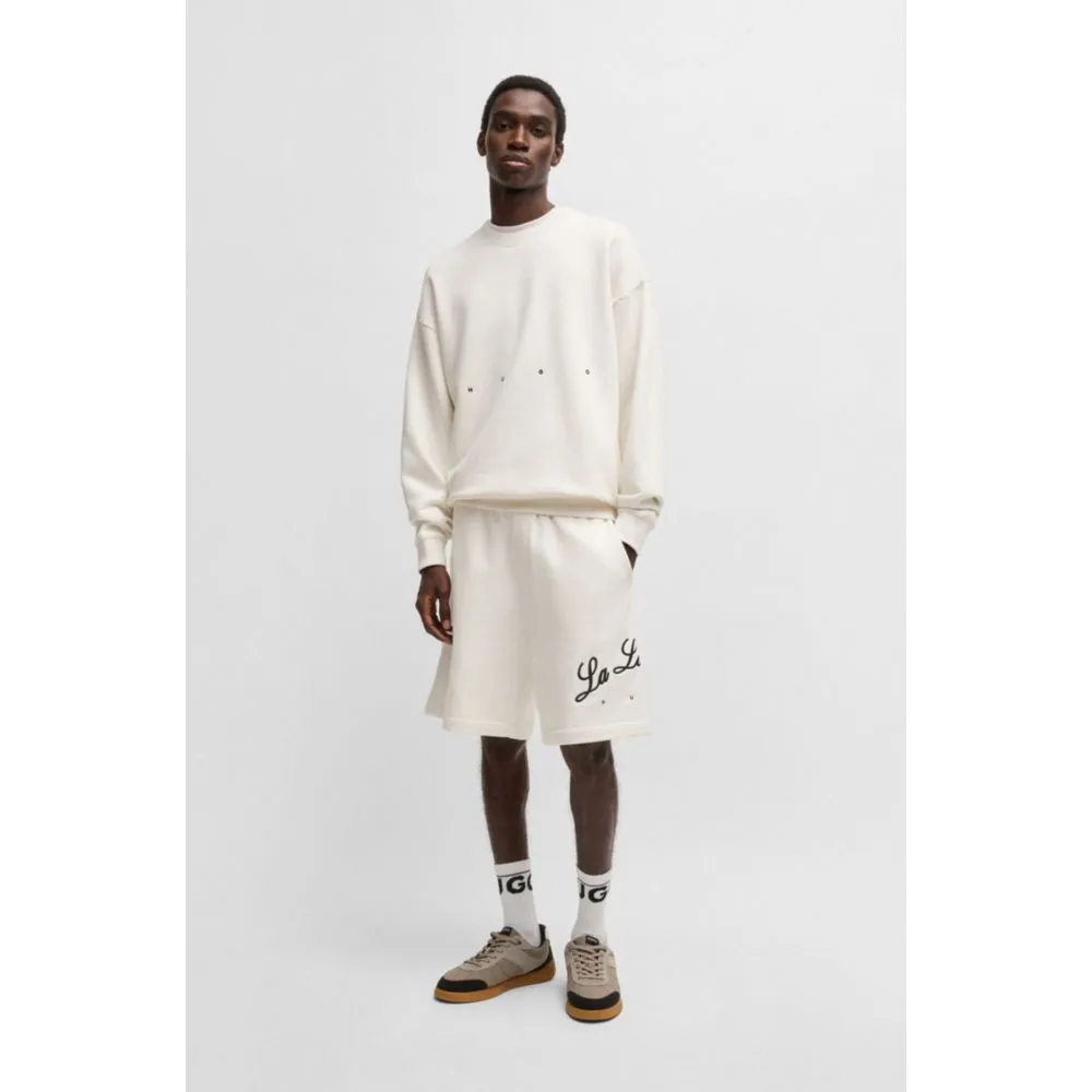 Cotton-terry sweatshirt with logo artwork