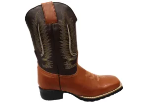 D Milton Hoover Mens Leather Comfortable Western Cowboy Boots D Milton Shoes