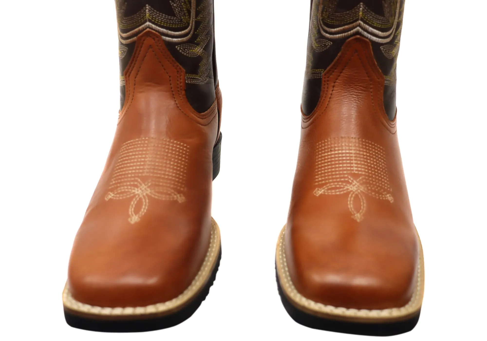 D Milton Hoover Mens Leather Comfortable Western Cowboy Boots D Milton Shoes