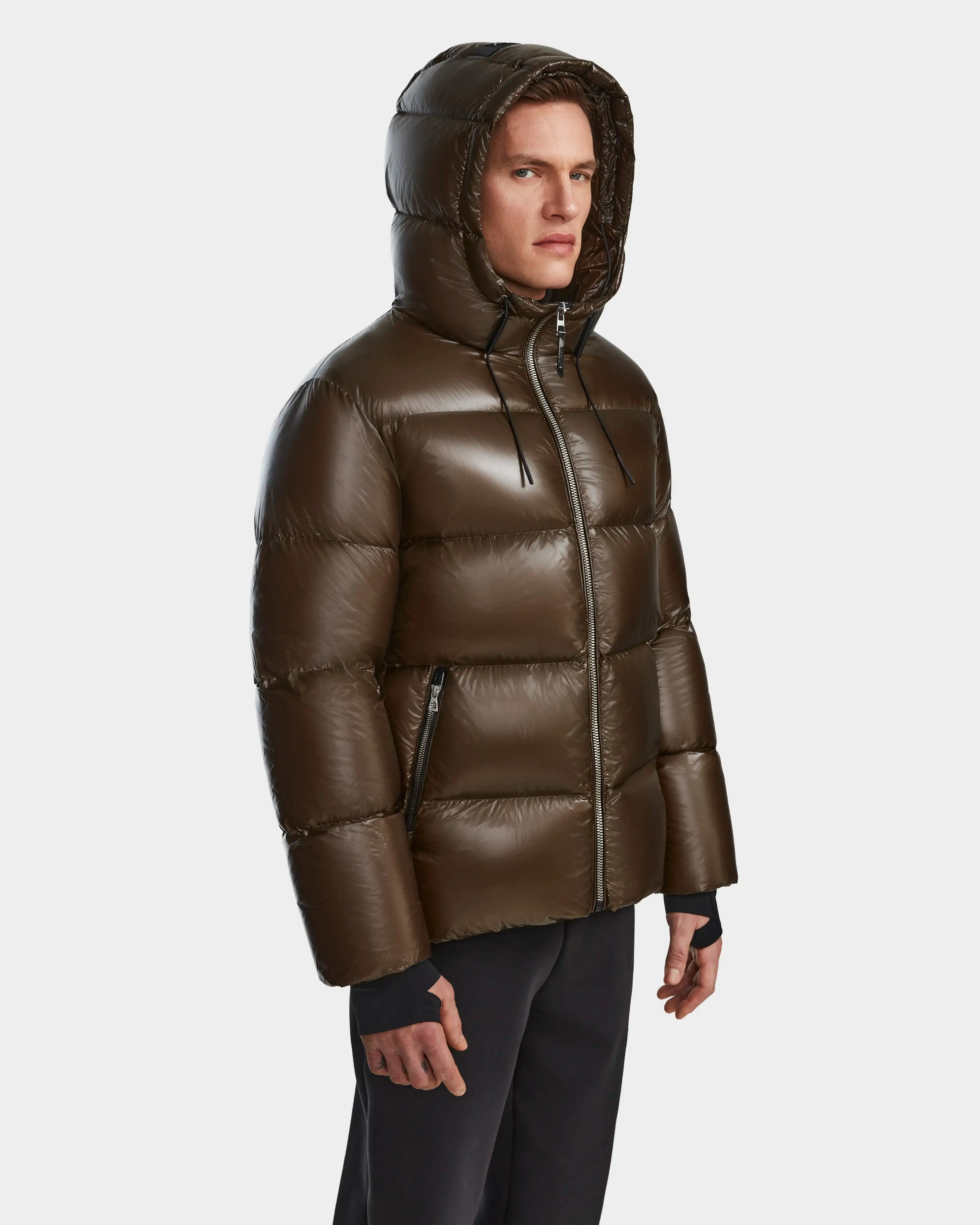 DANIEL S MEN'S GLOSSY DOWN PUFFER