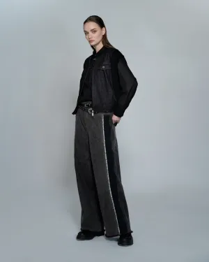 Denim Patch Wide Pants Clothing_Atsuro-Tayama