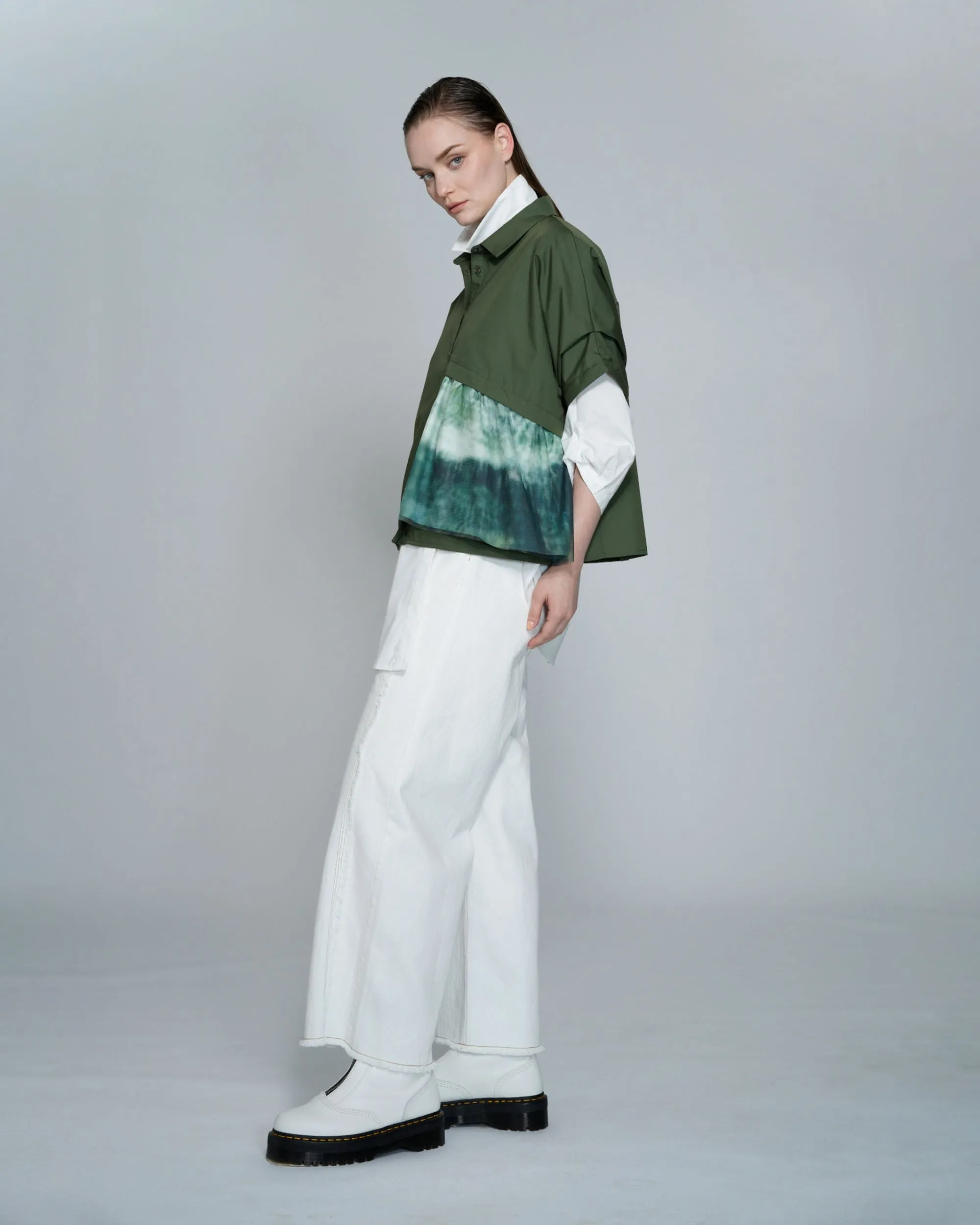 Denim Patch Wide Pants Clothing_Atsuro-Tayama