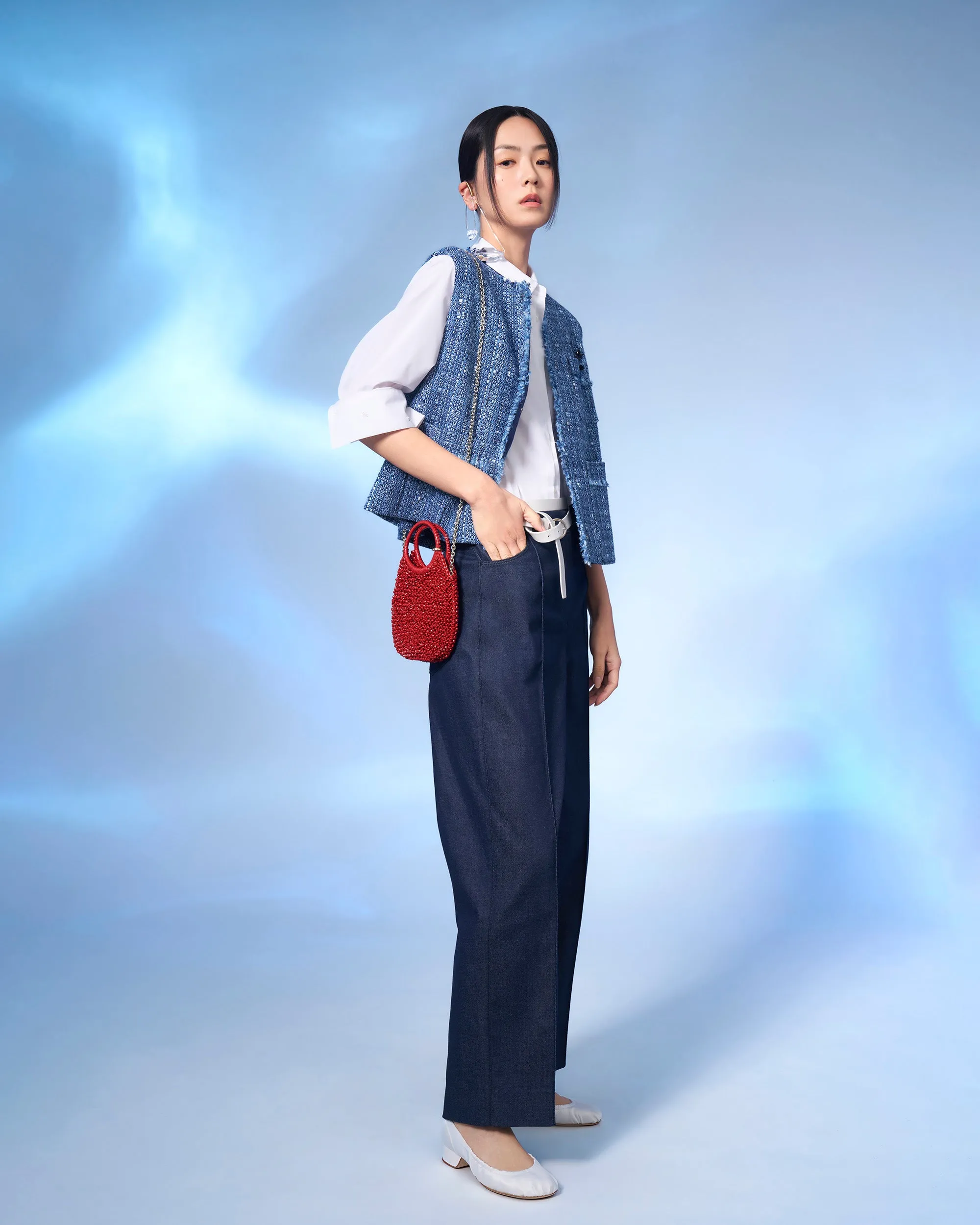 Denim Perline Pants Clothing_Anteprima