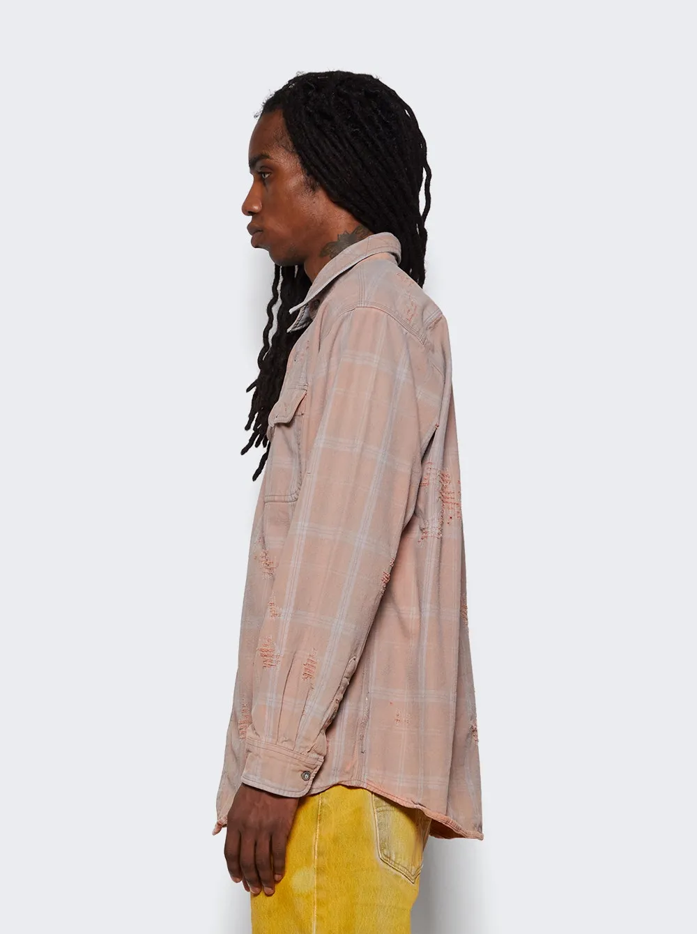 Destroyed Flannel Shirt