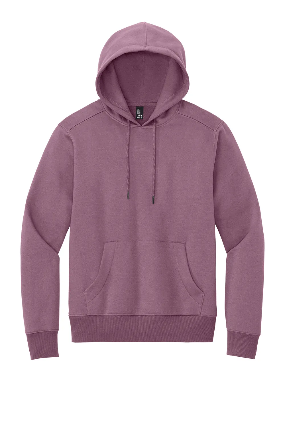 District Mens Perfect Weight Fleece Hooded Sweatshirt Hoodie w/ Pouch Pocket - Orchid Haze