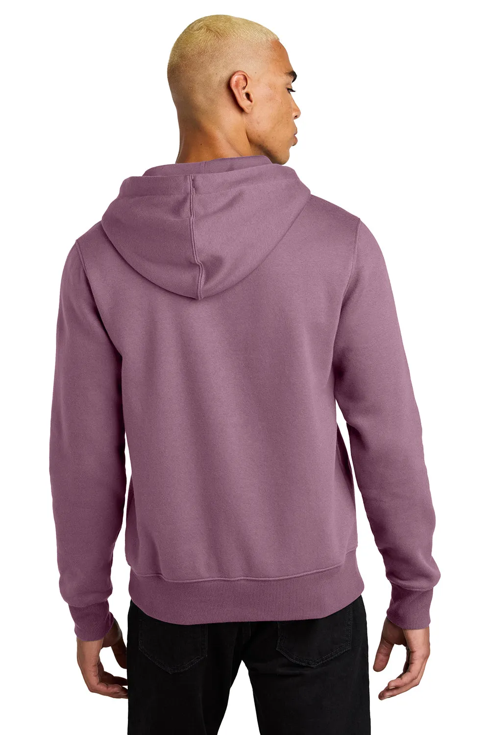 District Mens Perfect Weight Fleece Hooded Sweatshirt Hoodie w/ Pouch Pocket - Orchid Haze