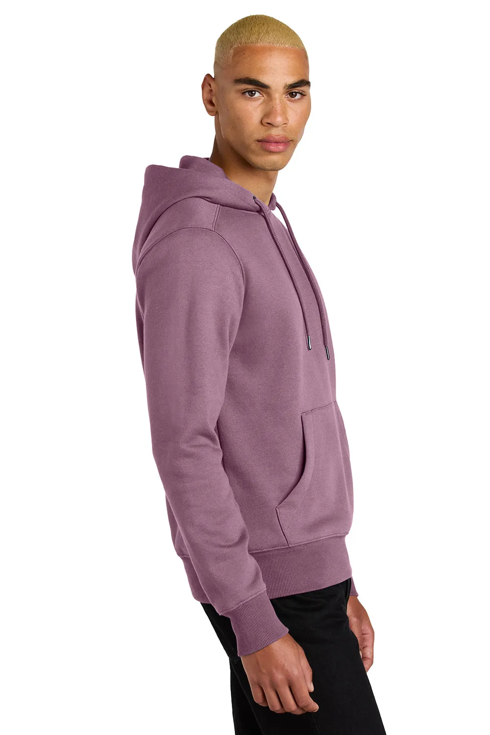 District Mens Perfect Weight Fleece Hooded Sweatshirt Hoodie w/ Pouch Pocket - Orchid Haze