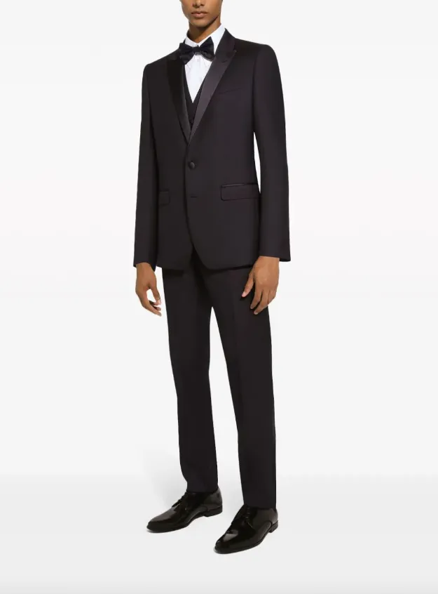 Dolce & Gabbana contrasting lapels two-piece suit