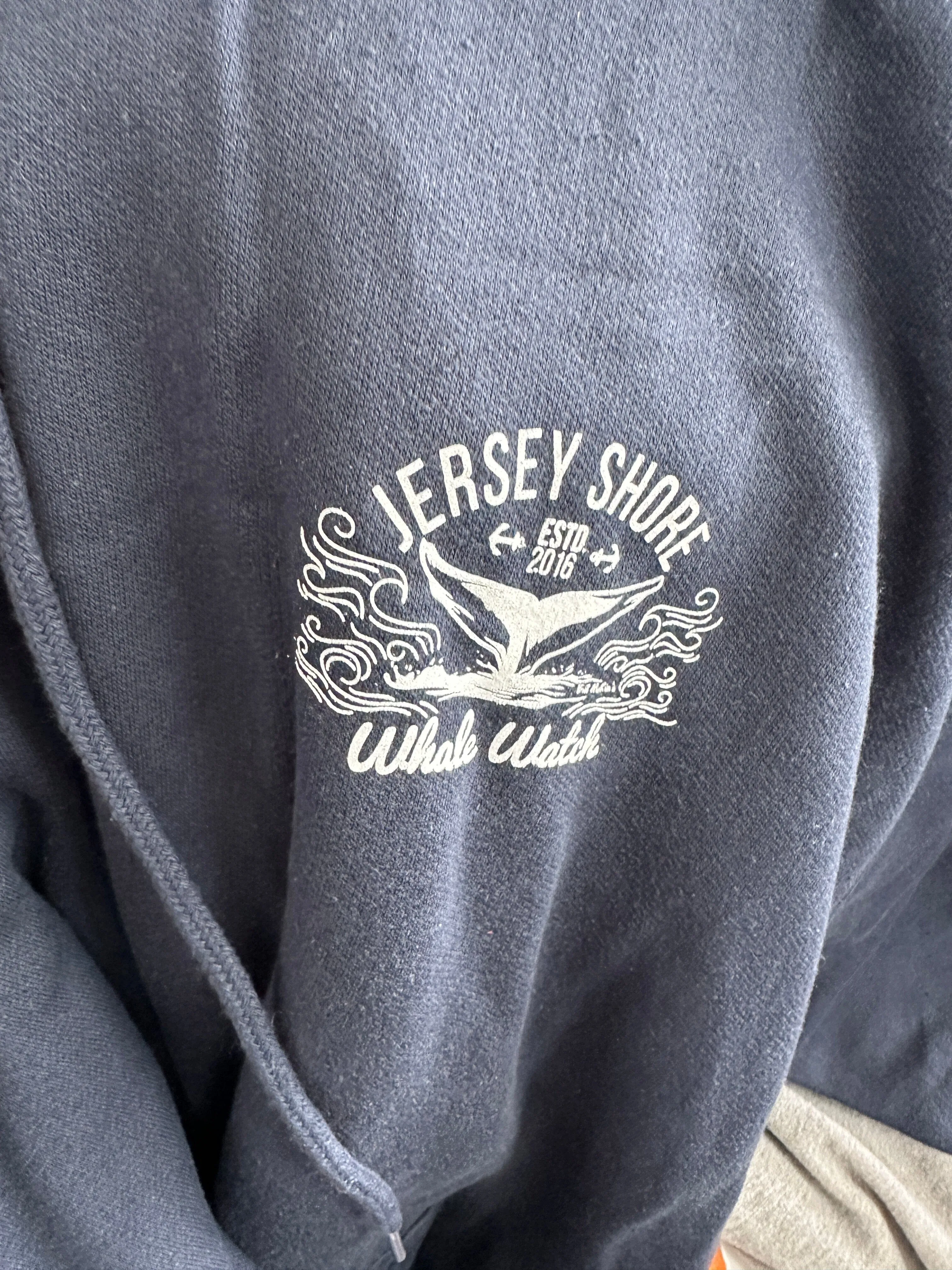 Est. 2016 Design Jersey Shore Whale Watch  Sweatshirt printed both sides