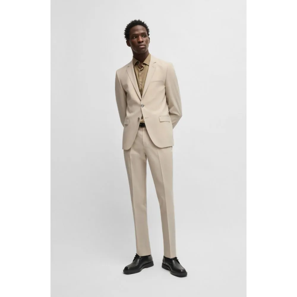 Extra-slim-fit suit in a melange wool blend