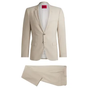 Extra-slim-fit suit in a melange wool blend