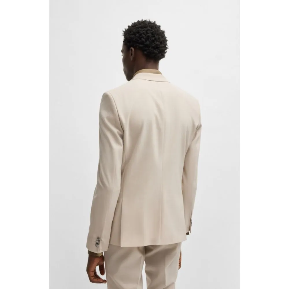 Extra-slim-fit suit in a melange wool blend