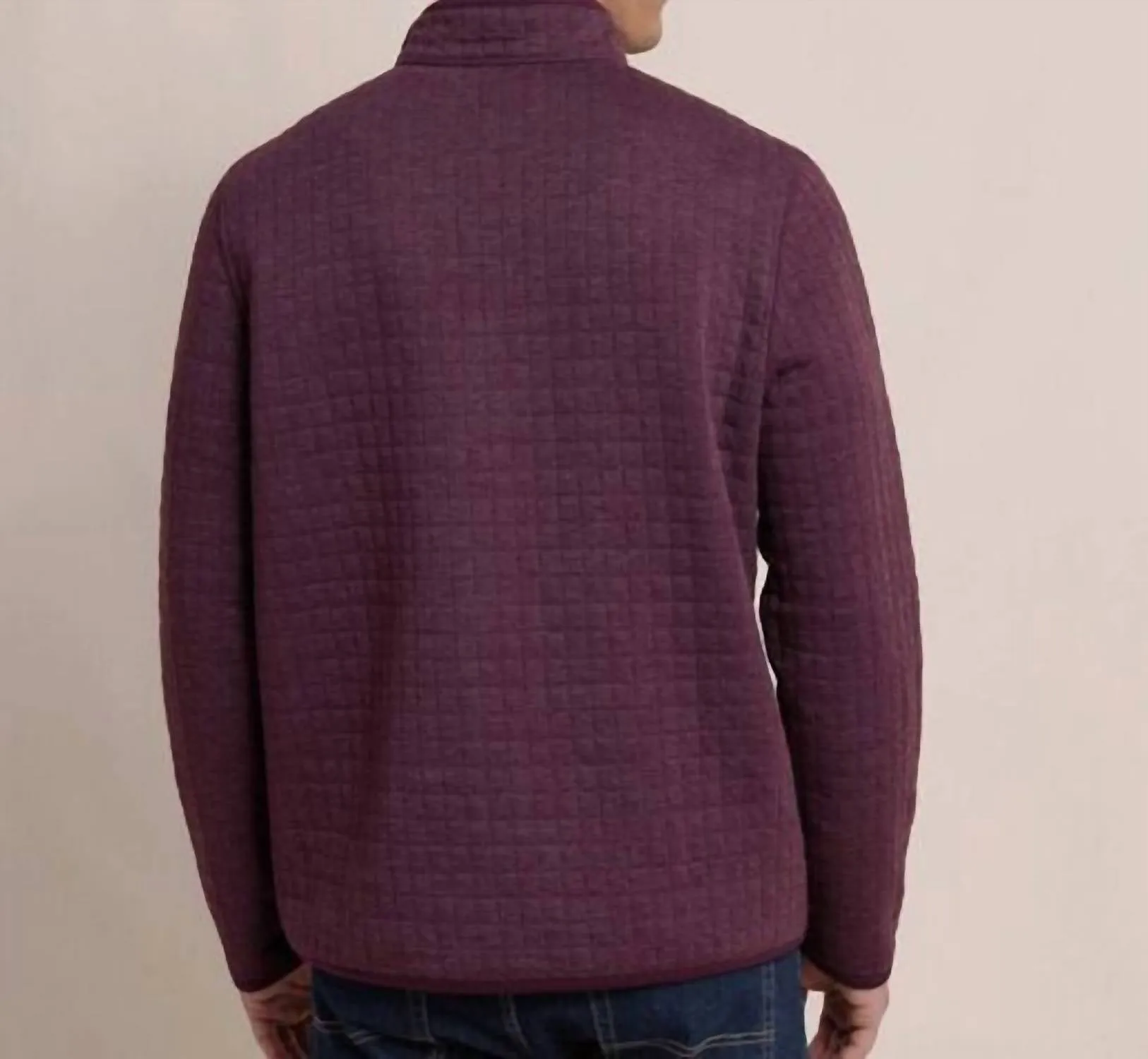 Fairwood Reversible Quarter Zip In Merlot