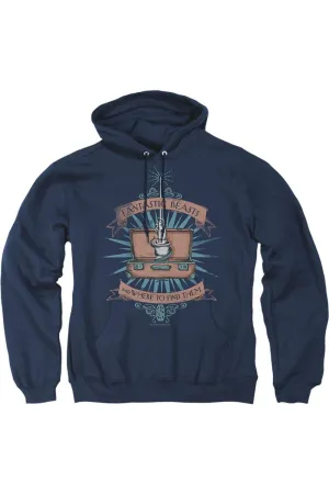Fantastic Beasts Briefcase Adult Pull Over Hoodie / Hooded Sweatshirt