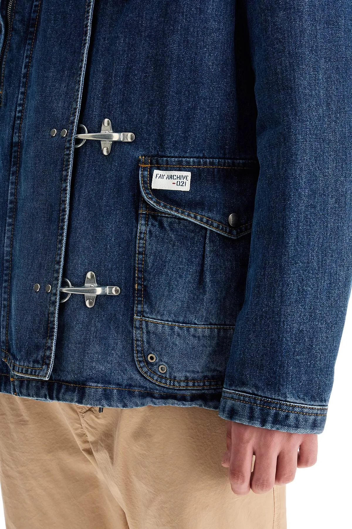 Fay Archive Men's blue Jacket With 4 Hooks