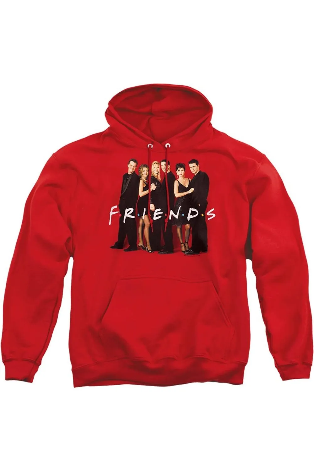 Friends Cast In Black Adult Pull Over Hoodie / Hooded Sweatshirt