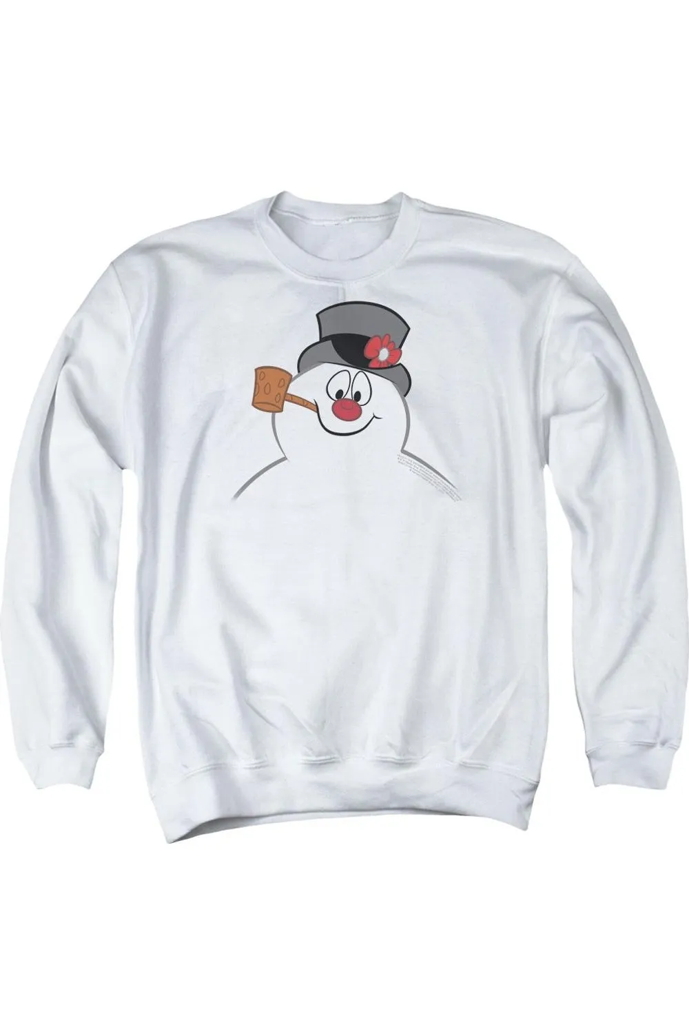 Frosty The Snowman Frosty Face Adult Crewneck Sweatshirt