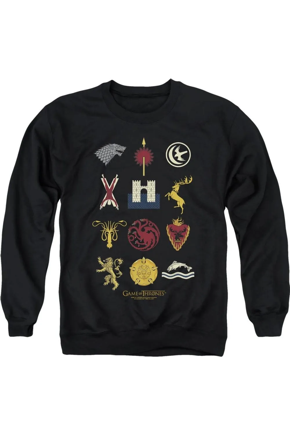 Game Of Thrones House Sigils Adult Crewneck Sweatshirt