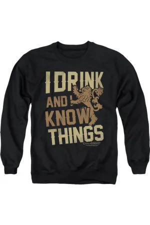 Game Of Thrones Know Things Adult Crewneck Sweatshirt