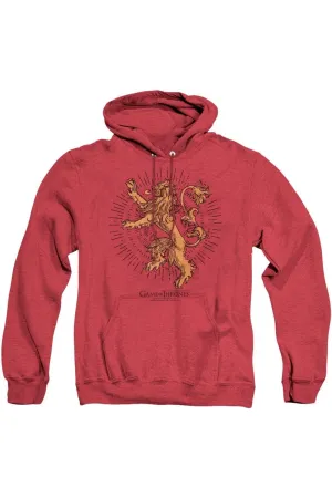Game Of Thrones Lannister Burst Sigil Adult Heather Hoodie / Hooded Sweatshirt